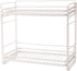 zccz 2-Tier Bathroom and Kitchen Organizer, Easy Assembly Storage in White Cream Color for Countertop