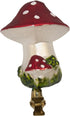 Kurt Adler 2-Piece Glass Clip-On Mushroom Ornament Set, 4-Inch, Christmas