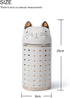 HAUCOZE Cat Cookie Jar Decorative Candy Jar with Lid, Modern Ceramic 8.1inch