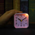 Peakeep Small Battery Operated Analog Travel Alarm Clock, Silent No Ticking with Lighted on Demand and Snooze