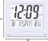 Small Digital Travel Alarm Clock, Battery Operated with Large Number Display and Night Backlight (Silver)