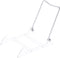 Bard's Folding White and Clear Plastic Easel Stand, 4" H x 4" W x 5.25" D