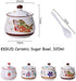 Cute Hand-painted Ceramic Sugar Bowl, Seasoning Jar, Blue Floral Pattern, 320ml for Kitchen Decor