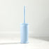 mDesign Toilet Bowl Brush and Holder - Covered Bathroom Toilet Brush - Standing Toilet Bowl Scrubber in Modern Holder