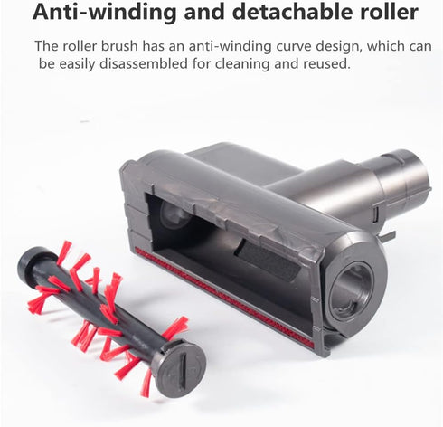 Mini Motorized Tool Motorhead Brush, Compatible with Dyson V7 V8 V10 V11 V15 Replacement Part