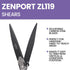 Zenport Grass Shears ZL119, Adjustable Heavy Duty Landscape Grass Shears, Twin 4.5-Inch Carbon Steel Blades