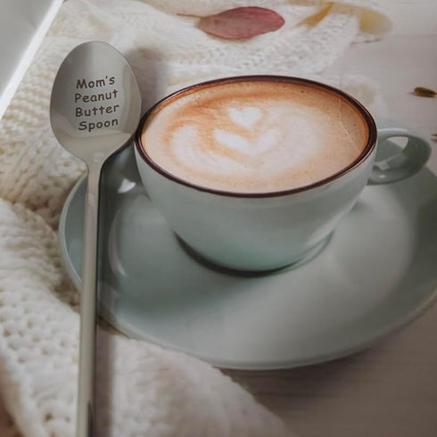 Gift for Mom from Daughter & Son - Mom's Peanut Butter Spoon for Peanut Butter Lovers