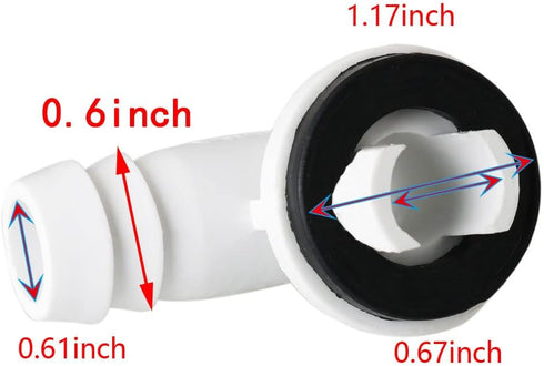 2pcs 15mm Air Conditioner Drain Hose Connector Conduct Condensate Plug Teeth Seal Elbow Fitting