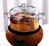 Jucoan 1.8L/60oz Clear Glass Cooking Pot with Lid, Heat Resistant Simmer Pot for Pasta, Soup, Milk, Baby Food, Gift