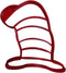 Cat in the Hat Cookie Cutter, Red, Made in USA, PR3429