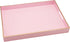 MaAixHom 15.8" 11.8" Counter, x Pink Decorative Serving Tray with Gold Trim and Handles, Sturdy Rectangular Ottoman