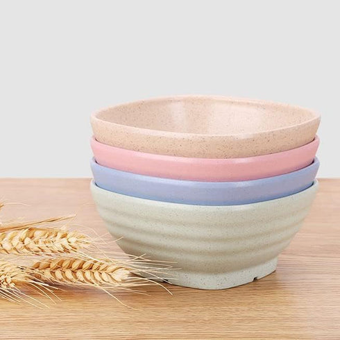 SOUJOY 20 Pack Wheat Straw Bowls, 20 Oz Unbreakable Cereal Bowls, Reusable for Snacks, Microwave Safe