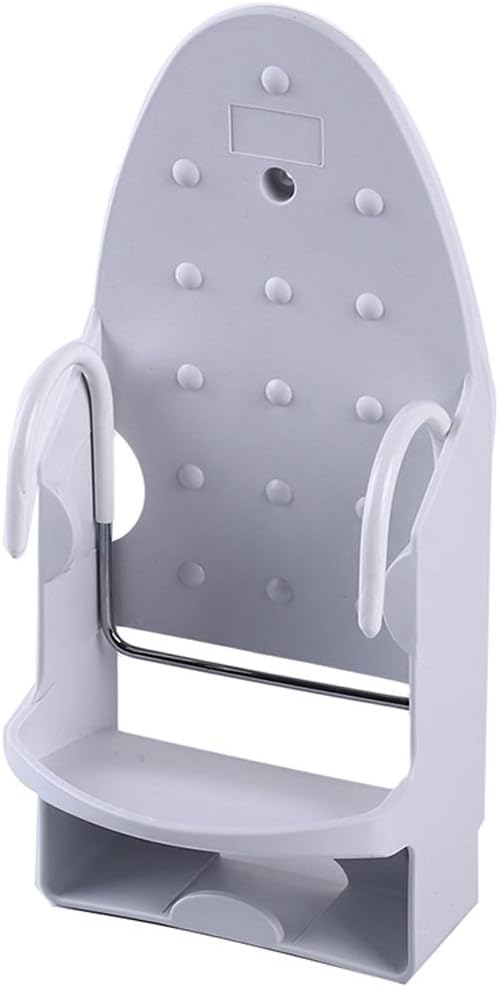 Wall Mount Ironing Board Hanger, Electric Iron Holder, Household Bathroom Shelf Rack for Max 5.2 inch Width (White)