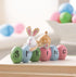 Fun Express Spring Bunny Tabletopper Easter Decorations, Hand Painted, Farmhouse Home Decor