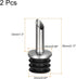 2Pcs uxcell Stainless Steel Bottle Pourers, Olive Oil Spout, Wine Pourers Liquor Pour Spouts for Pours Liquid, Olive