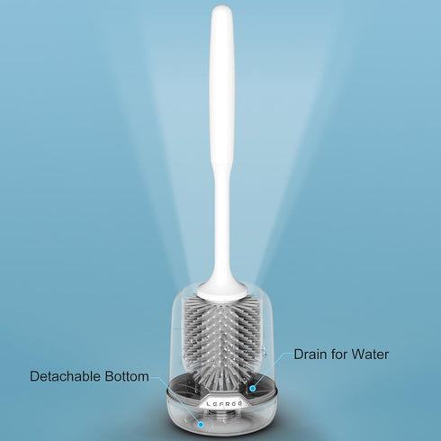 Lefree 2 Pack Silicone Toilet Brush and Holder Set with Ventilated Holder for Bathroom Cleaning