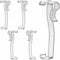 Valance Clips 6pcs Clear Plastic Hidden Clip for 3'' Window Blinds, Valance Retainer Holder