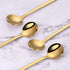 12 Pieces Mini Gold Stainless Steel Espresso Spoons, 5.24 Inch Demitasse Spoons for Dessert, Cake, Ice Cream