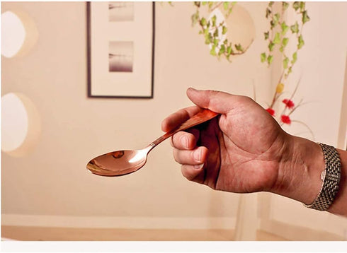 Thick Pure Copper Bowl Spoon, 17.5cm Copper Tableware Kitchen Supplies, Western Food Soup Spoon