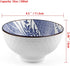 Japanese Style Ceramic Rice Bowls 10 oz, Assorted Dinnerware Serving Bowls for Cereal, Soup, Dessert, Snack, Pack of 6