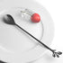 AnSaw Long Handle 7.4-Inch Leaf Teaspoons Set, 6 Pcs Black Stainless Steel