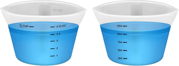 PEUTIER 2pcs Laundry Measuring Cup, 125ml Silicone Laundry Detergent Measuring Cup Reusable Liquid