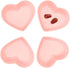 Pink Heart Bowl Set, Heart Shaped Candy Bowls 4Pcs, Ideal Valentine's Day Present for Salad, Soup, Snacks