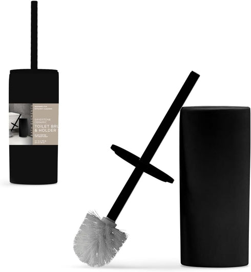 Bath Elements Set Toilet Bowl Brush for Bathroom with Holder | Modern Chic Designs Toilet Cleaner with Hidden Brush
