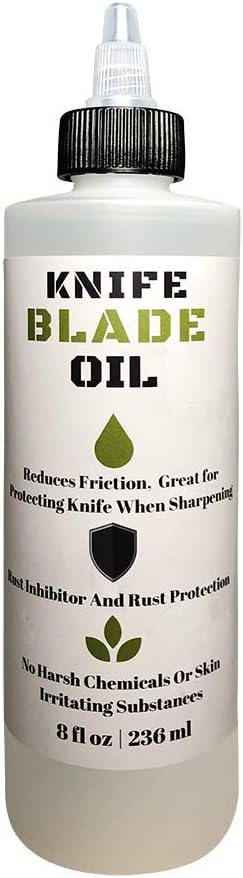 Premium Knife Blade Oil & Honing Oil - 8 Oz - Food Safe Oil for Carbon Steel Knives & Sharpening Stone