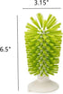 2PCS Glass Cleaning Brush with Suction Cup, Kitchen Bottle and Wine Cup Cleaner, Stable Washing for Cups, Mugs, Decanters and Jugs, Green by Comsnows