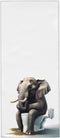 Funny Elephant Sitting on The Toilet Soft Fingertip Towels, Hand Towel, Dish Towel for Bathroom, 12 x 27.5 inch
