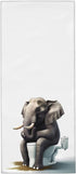 Funny Elephant Sitting on The Toilet Soft Fingertip Towels, Hand Towel, Dish Towel for Bathroom, 12 x 27.5 inch