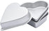 Pack of 4 Cute Non-Stick Pan-Shaped Cake Molds, Small Silver Heart-Shaped Pudding Jelly Cups