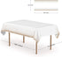 EMAAN 2 Pack Premium Rectangle Table Plastic Tablecloth, Rose Gold Dot Confetti, Disposable Party Table Cloths, 54 x