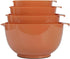 BoxedHome 4 Piece Nesting Plastic Mixing Bowl Set, Mixing Bowls with Pour Spouts, Size 1.7, 2.5, 3.5 and 4.5qt for