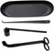 MUXSAM 4 in 1 Candle Accessory Set - Wick Trimmer, Dipper, Snuffer, Storage Tray, Candle Care Tools (Black)
