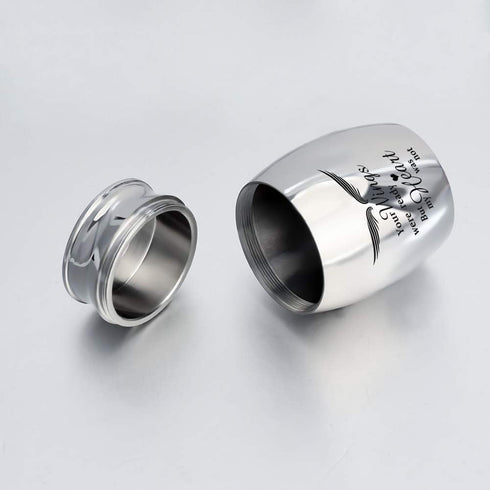 Dletay Small Keepsake Urns for Human Ashes, 1.57 Inch Mini Cremation Urns, Stainless Steel Memorial Holder