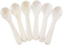 DUEBEL Set of 6 White Mother of Pearl Caviar Spoons for Serving Caviar, Egg, Ice Cream, Coffee (11x2.5cm)