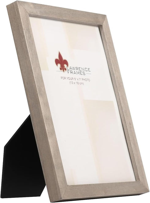 Lawrence Frames 756157 Picture Frame - 5x7 Gray Wood Gallery Collection