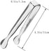 TTSAM 4 Pcs Ice Tongs, Mini Serving Tongs, 304 Stainless Steel, Silver, 4.33 x 0.63 inches