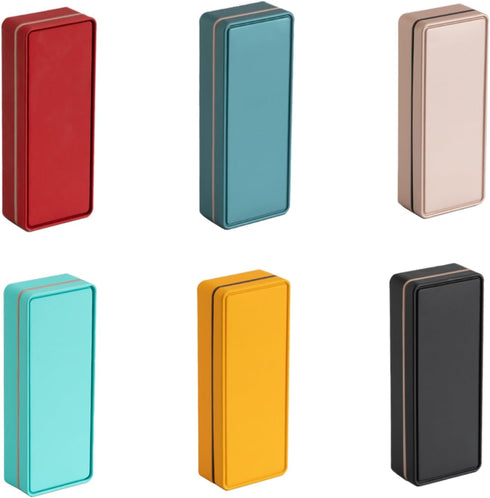 HAN SHENG 6 Pcs Multicolor Rectangle Tea Tins - Food Storage Containers for Tea, Coffee, Herb, Candy, Sugar
