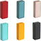 HAN SHENG 6 Pcs Multicolor Rectangle Tea Tins - Food Storage Containers for Tea, Coffee, Herb, Candy, Sugar