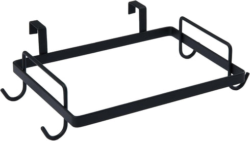 Household Essentials Metal Over the Door Trash Bag Holder, Black