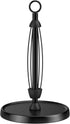Black Paper Towel Holder Countertop, One-Handed Tear, Stainless Steel, Weighted Base, Ring