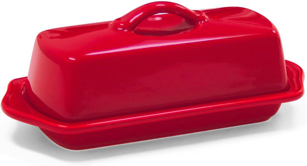 Chantal Large Butter Dish, True Red
