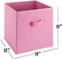 Handy Laundry Foldable Cube Storage Bins, 6 Pack Decorative Fabric Organizers for Shelf, Closet, or Underbed (Pink)