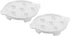 Bamboo's Grocery LoKii 2 Pack Ceramic Escargot Dish, 6 Holes Snail Dish with Handles, White, 6 Inches