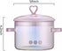 Pink Glass Saucepan with Lid and Handle, 1.5L/50oz Glass Cooking Pot, Glass Cooking Saucepan Safe for Pasta Noodle, Soup, Milk, Baby Food by Fnoko