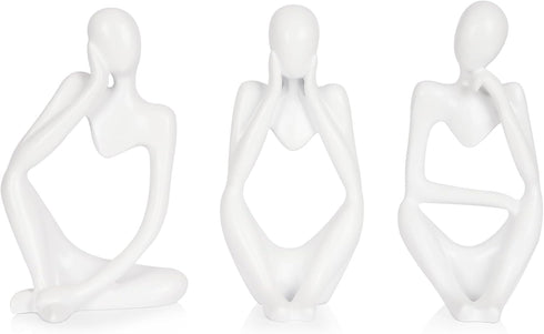 Sandstone Resin Thinker Style Abstract Sculpture Statue Collectible Figurines Home Office Bookshelf