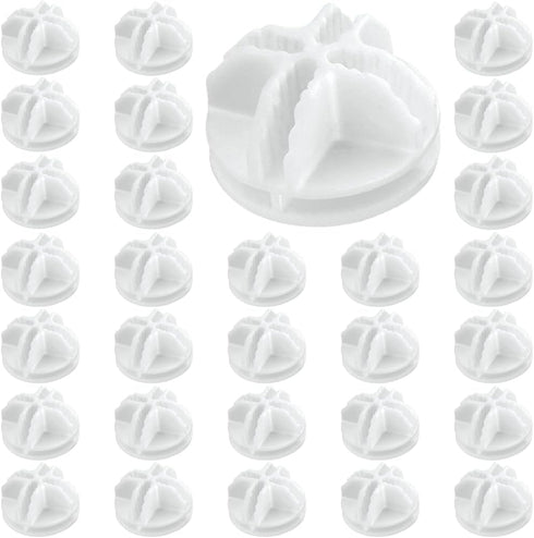 30Pcs White Wire Cube Connectors, Plastic Storage Cube Connectors for Modular Closet Organizer and Wire Shelving
